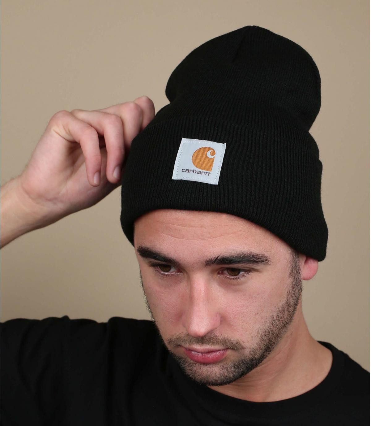 Berretto nero carhartt Black watch beanie